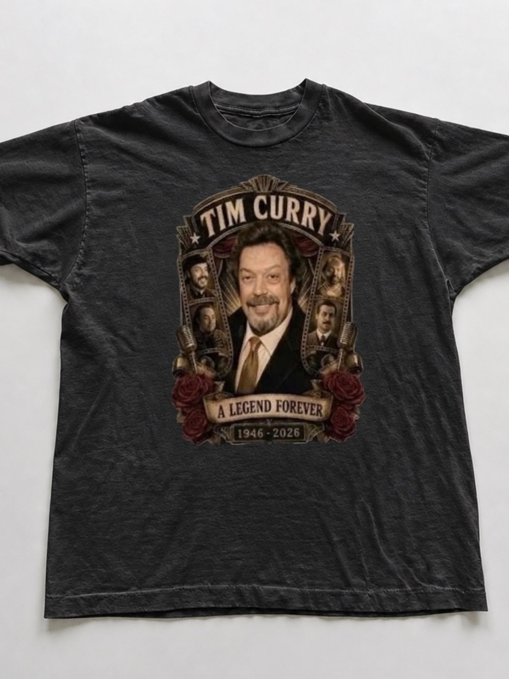 Black Tim Curry 'A Legend Forever' Short Sleeve Tee